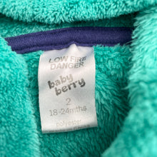Load image into Gallery viewer, Unisex Baby Berry, soft fleece dressing gown / bath robe, frog, EUC, size 2,  