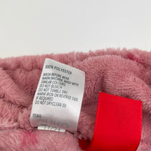 Girls Anko, pink fleece dressing gown / bath robe, GUC, size 4,  