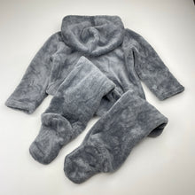 Load image into Gallery viewer, Unisex Baby Berry, fleece zip coverall / romper, GUC, size 1,  