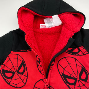 Boys Marvel, Spiderman thick fleece zip hoodie sweater, EUC, size 2,  