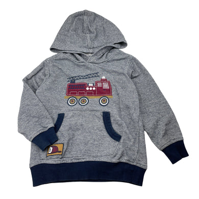 Boys Kids Headquarters, navy stripe hoodie sweater, fire engine, GUC, size 3,  