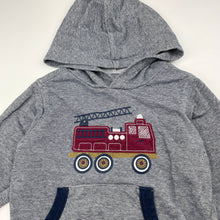 Load image into Gallery viewer, Boys Kids Headquarters, navy stripe hoodie sweater, fire engine, GUC, size 3,  