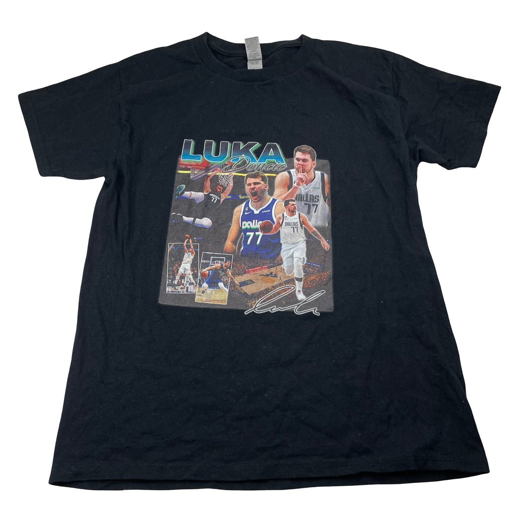 Boys Gildan, black cotton Luka Doncic tee / top, Sz: M, armpit to armpit: 43cm, EUC, size 10-12,  