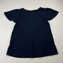 Load image into Gallery viewer, Girls Anko, navy cotton tee / top, bee, GUC, size 7,  