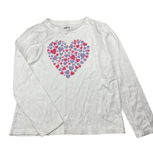 Load image into Gallery viewer, Girls Anko, cotton long sleeve tee / top, hearts, GUC, size 8,  