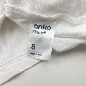 Girls Anko, cotton long sleeve tee / top, hearts, GUC, size 8,  