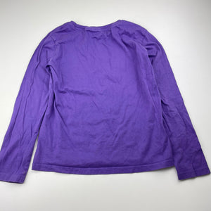 Girls Anko, purple cotton long sleeve tee / top, GUC, size 8,  