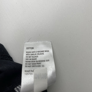 Girls H&T, black cotton tee / top, rabbit, GUC, size 7,  