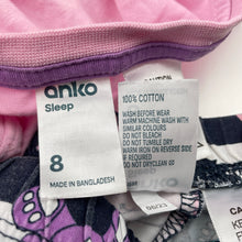 Load image into Gallery viewer, Girls Anko, cotton pyjama top &amp; shorts, FUC, size 8,  