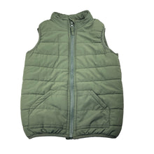 Load image into Gallery viewer, Boys khaki, puffer vest / sleeveless jacket, no labels, armpit to armpit: 34cm, FUC, size 5-6,  