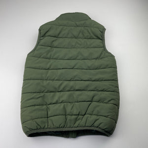 Boys khaki, puffer vest / sleeveless jacket, no labels, armpit to armpit: 34cm, FUC, size 5-6,  