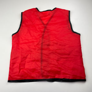 Boys lightweight, fireman's vest costume, no size, armpit to armpit: 38cm, EUC, size 4-6,  