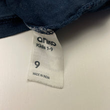 Load image into Gallery viewer, Girls Anko, navy cotton tee / top, butterflies, GUC, size 9,  