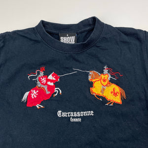 Boys SHOW VENIR, navy cotton tee / top, jousting, FUC, size 6,  