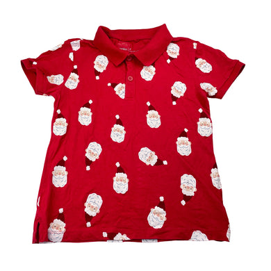 Boys Anko, Christmas cotton polo shirt top, GUC, size 7,  