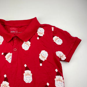 Boys Anko, Christmas cotton polo shirt top, GUC, size 7,  