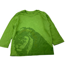 Load image into Gallery viewer, Boys Greensource, organic cotton long sleeve tee / top, lion, GUC, size 2,  