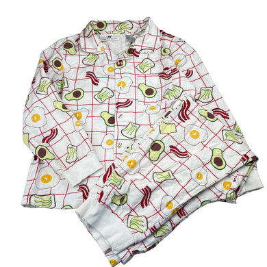 Girls THE PJ CLUB, flannel cotton pyjamas, avocado, GUC, size 8,  