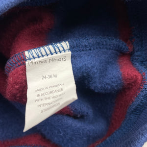 Boys Minnie Minors, fleece lined hoodie sweater, GUC, size 2-3,  