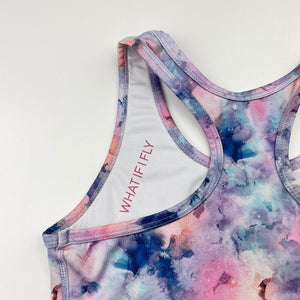 Girls Elle & Voo, cropped sports / activewear top, no size, armpit to armpit: 31cm, GUC, size 8-9,  