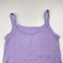 Load image into Gallery viewer, Girls Favourites, purple cotton singlet top, GUC, size 8,  