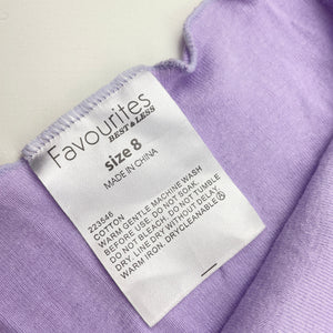 Girls Favourites, purple cotton singlet top, GUC, size 8,  