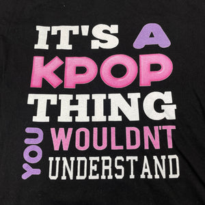 Unisex LAT Apparel, cotton tee / top, K POP, Sz: M, armpit to armpit: 40cm, GUC, size 8-9,  