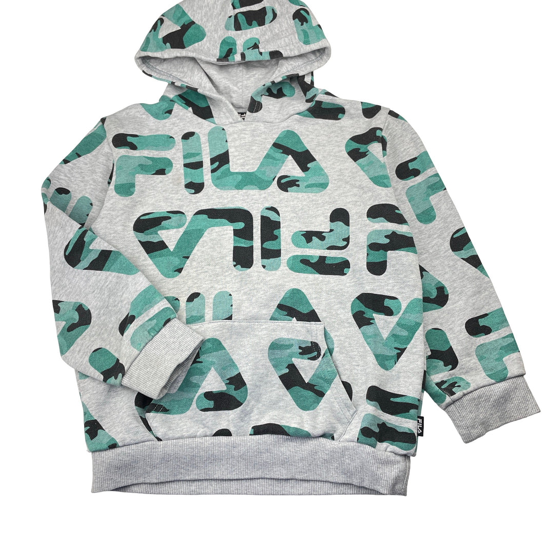 Unisex FILA, fleece lined hoodie sweater, GUC, size 7,  