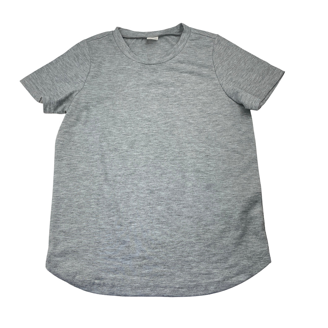 Unisex SHEIN, grey marle lightweight tee / top, EUC, size 7,  