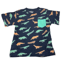 Load image into Gallery viewer, Boys EIGHTY eight, navy cotton tee / top, dinosaurs, FUC, size 7,  