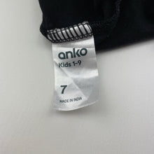 Load image into Gallery viewer, Boys Anko, black cotton tee / top, skateboard, GUC, size 7,  