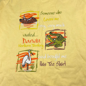 Unisex DAVRIC, cotton tee / top, crocodile, EUC, size 14,  