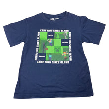 Load image into Gallery viewer, Boys Uniqlo, Minecraft navy cotton tee / top, EUC, size 5-6,  