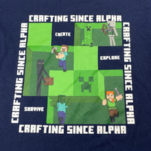 Load image into Gallery viewer, Boys Uniqlo, Minecraft navy cotton tee / top, EUC, size 5-6,  