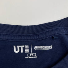 Load image into Gallery viewer, Boys Uniqlo, Minecraft navy cotton tee / top, EUC, size 5-6,  