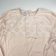 Load image into Gallery viewer, Girls Zara, broderie trim cotton long sleeve top, GUC, size 11-12,  