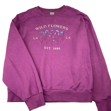 Girls Target, fleece lined sweater / jumper, flowers, FUC, size 14,  
