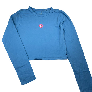 Girls Target, organic cotton blend cropped long sleeve top, EUC, size 14,  