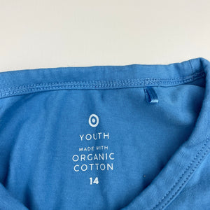 Girls Target, organic cotton blend cropped long sleeve top, EUC, size 14,  