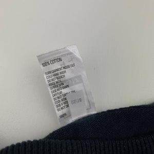 Girls Kids & Co, navy knitted cotton sweater / jumper, GUC, size 4,  