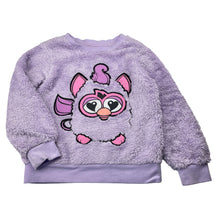 Load image into Gallery viewer, Girls Furby, fleece pyjama top, wash fade &amp; pilling, FUC, size 5,  
