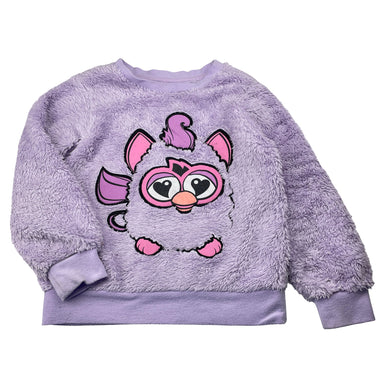 Girls Furby, fleece pyjama top, wash fade & pilling, FUC, size 5,  
