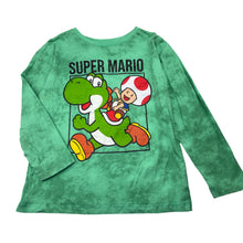 Load image into Gallery viewer, Boys Nintendo, SUPER MARIO cotton long sleeve tee / top, GUC, size 5,  