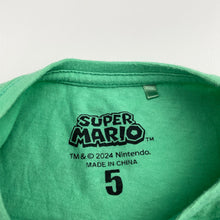 Load image into Gallery viewer, Boys Nintendo, SUPER MARIO cotton long sleeve tee / top, GUC, size 5,  