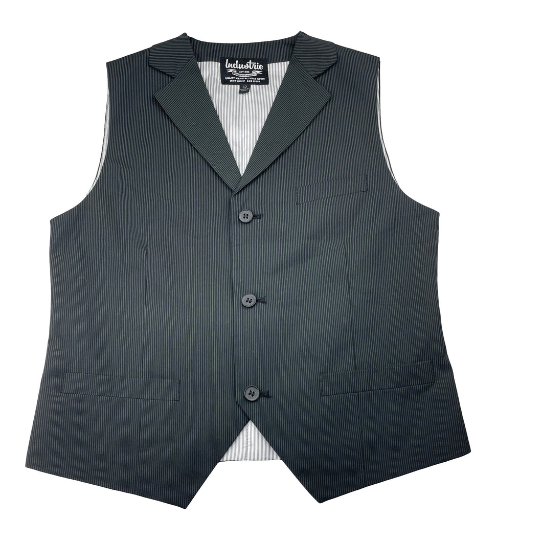 Boys Industrie, pin stripe suit/formal waistcoat / vest, EUC, size 12,  