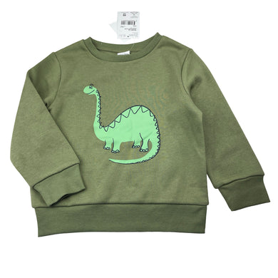 Boys Brilliant Basics, fleece lined sweater / jumper, dinosaur, NEW, size 3,  