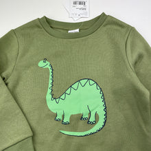 Load image into Gallery viewer, Boys Brilliant Basics, fleece lined sweater / jumper, dinosaur, NEW, size 3,  