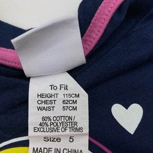 Girls LOONEY TUNES, Tweety & Lola navy tee / top, EUC, size 5,  