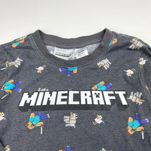 Boys Minecraft, long sleeve pyjama top, wash fade, FUC, size 6,  