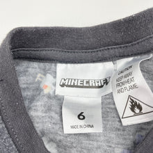 Load image into Gallery viewer, Boys Minecraft, long sleeve pyjama top, wash fade, FUC, size 6,  